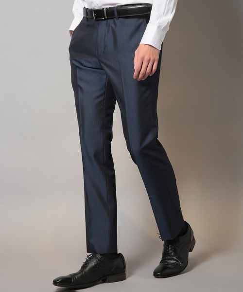 CROWDED CLOSET（クラウデッドクローゼット）の「ブライトナローストライプスーツセットアップ（同素材ベストあり）（セットアップ・メンズ・ブラック/ネイビー・01/02/03/04）」の13枚目の写真