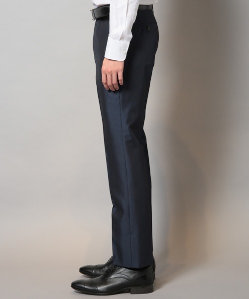 CROWDED CLOSET（クラウデッドクローゼット）の「ブライトナローストライプスーツセットアップ（同素材ベストあり）（セットアップ・メンズ・ブラック/ネイビー・01/02/03/04）」の14枚目の写真