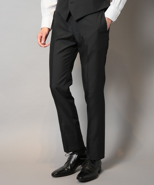 CROWDED CLOSET（クラウデッドクローゼット）の「ブライトナローストライプスーツセットアップ（同素材ベストあり）（セットアップ・メンズ・ブラック/ネイビー・01/02/03/04）」の12枚目の写真