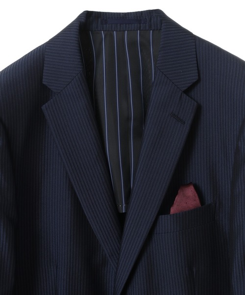 CROWDED CLOSET（クラウデッドクローゼット）の「ブライトナローストライプスーツセットアップ（同素材ベストあり）（セットアップ・メンズ・ブラック/ネイビー・01/02/03/04）」の16枚目の写真