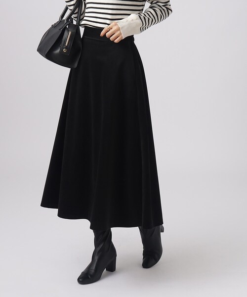 DRESKIP(ドレスキップ)の「◆【上品な光沢】ベロアツイル ミディ丈 フレアスカート(スカート・レディース・ダークグレー/ブルーグリーン/ブラック・02/03/04)」の6枚目の写真