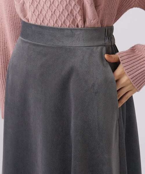 DRESKIP(ドレスキップ)の「◆【上品な光沢】ベロアツイル ミディ丈 フレアスカート(スカート・レディース・ダークグレー/ブルーグリーン/ブラック・02/03/04)」の15枚目の写真