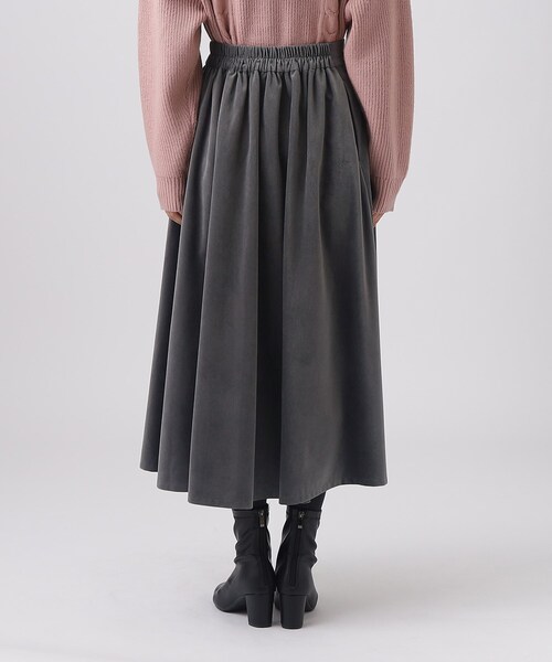 DRESKIP(ドレスキップ)の「◆【上品な光沢】ベロアツイル ミディ丈 フレアスカート(スカート・レディース・ダークグレー/ブルーグリーン/ブラック・02/03/04)」の10枚目の写真