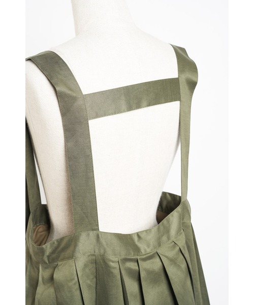 gomme（ゴム）の「Ten/Liツイル　吊りスカート（スカート・レディース・ブラック/カーキ・MEDIUM）」の18枚目の写真