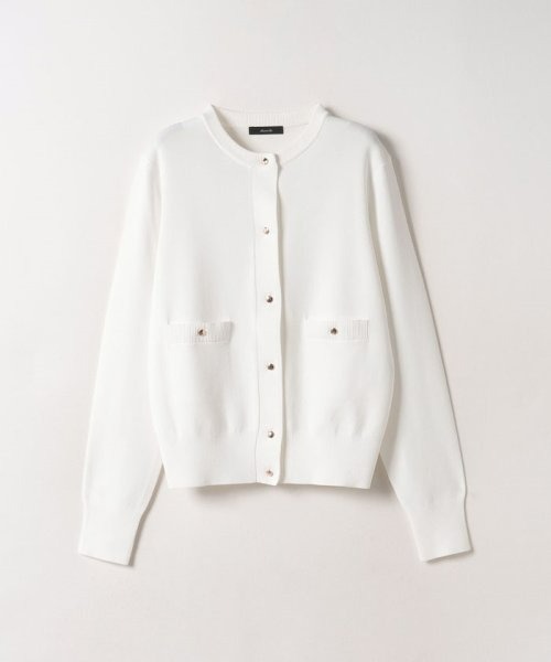 allureville（アルアバイル）の「◇ポケットクルーカーディガン（カーディガン/ボレロ・レディース・オフホワイト/ブルー/ブラック/ブラック系その他・2）」の2枚目の写真