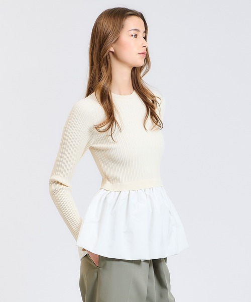 y*i様 エストネーションESTNATION❤️ フリンジニットベストオフホワイ