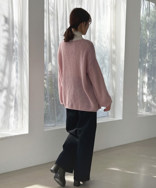 Olu.（オルドット）の「ロングワイドデニムパンツ（デニムパンツ・レディース・ブルー/ブラック・0/1）」の4枚目の写真