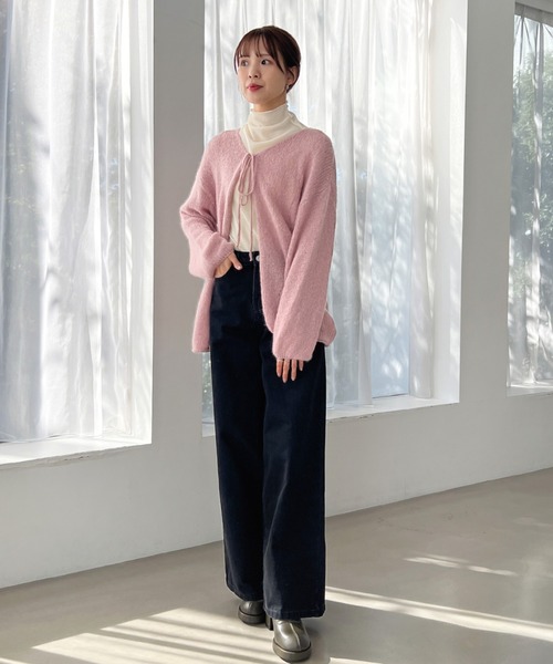 Olu.（オルドット）の「ロングワイドデニムパンツ（デニムパンツ・レディース・ブルー/ブラック・0/1）」の3枚目の写真