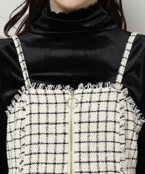 3.3 Field Trip （3.3フィールドトリップ）の「3.3 Field Trip／ツイードミニワンピース 2995585（ワンピース・レディース・ホワイト/ブラック・FREE）」の3枚目の写真