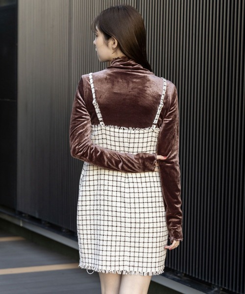 3.3 Field Trip （3.3フィールドトリップ）の「3.3 Field Trip／ツイードミニワンピース 2995585（ワンピース・レディース・ホワイト/ブラック・FREE）」の12枚目の写真