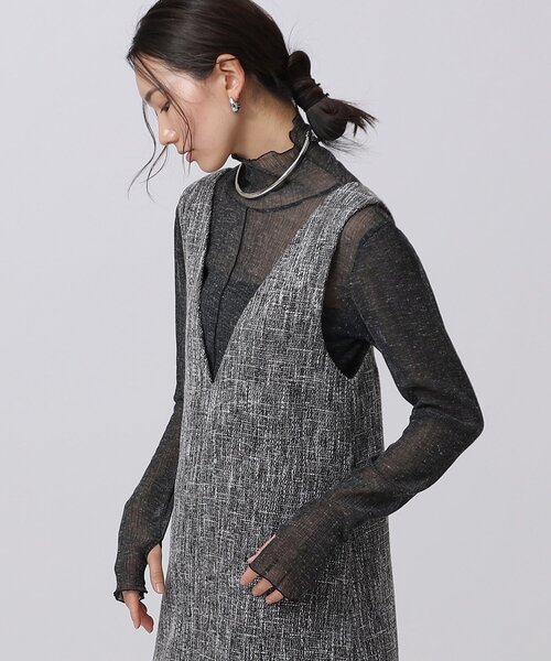 GALLEST（ギャレスト）の「ナチュラルシアーカットソー（Tシャツ/カットソー・レディース・オフホワイト/イエロー系その他/ブラック・38）」の3枚目の写真