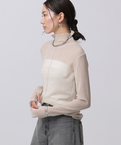 GALLEST（ギャレスト）の「ナチュラルシアーカットソー（Tシャツ/カットソー・レディース・オフホワイト/イエロー系その他/ブラック・38）」の22枚目の写真