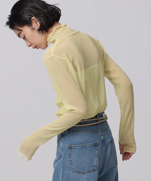 GALLEST（ギャレスト）の「ナチュラルシアーカットソー（Tシャツ/カットソー・レディース・オフホワイト/イエロー系その他/ブラック・38）」の18枚目の写真