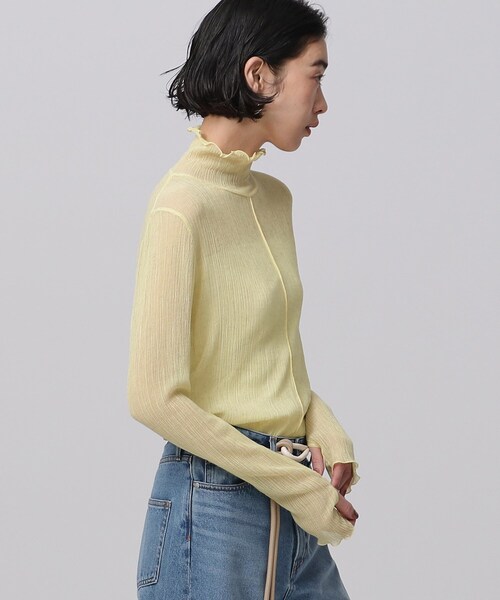 GALLEST（ギャレスト）の「ナチュラルシアーカットソー（Tシャツ/カットソー・レディース・オフホワイト/イエロー系その他/ブラック・38）」の19枚目の写真