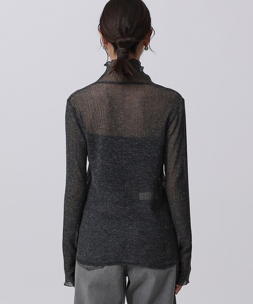 GALLEST（ギャレスト）の「ナチュラルシアーカットソー（Tシャツ/カットソー・レディース・オフホワイト/イエロー系その他/ブラック・38）」の6枚目の写真