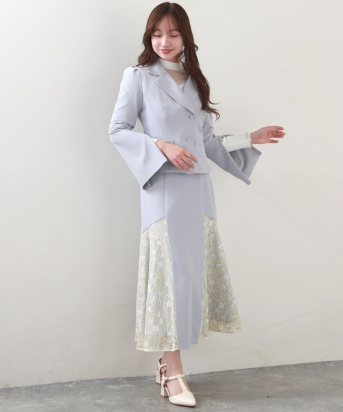 Cheek（チーク）の「袖開きショートテーラードジャケット（テーラードジャケット・レディース・ピンク/グレー/ミント・MEDIUM）」の20枚目の写真