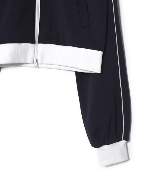 Alley by w closet（アリーバイダブルクローゼット）の「【Alley】ハイネックパイピングジャージ（その他アウター・レディース・ネイビー/ピンク・FREE）」の13枚目の写真