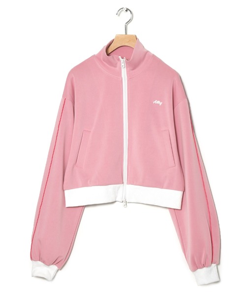 Alley by w closet（アリーバイダブルクローゼット）の「【Alley】ハイネックパイピングジャージ（その他アウター・レディース・ネイビー/ピンク・FREE）」の6枚目の写真