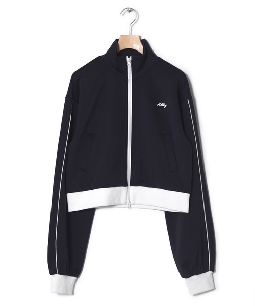 Alley by w closet（アリーバイダブルクローゼット）の「【Alley】ハイネックパイピングジャージ（その他アウター・レディース・ネイビー/ピンク・FREE）」の7枚目の写真