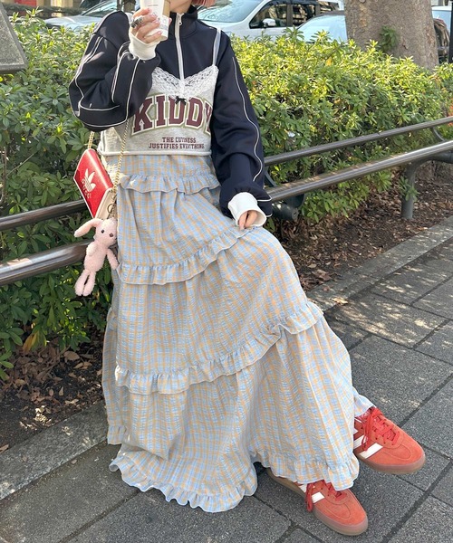 Alley by w closet（アリーバイダブルクローゼット）の「【Alley】ハイネックパイピングジャージ（その他アウター・レディース・ネイビー/ピンク・FREE）」の18枚目の写真