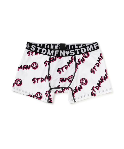 STUD MUFFIN（スタッドマフィン）の「STUD MUFFIN/スタッドマフィン/バイアスグラフィティ柄アンダーウエア（ボクサーパンツ・メンズ・ブラック/ホワイト・L/XL/M）」の4枚目の写真