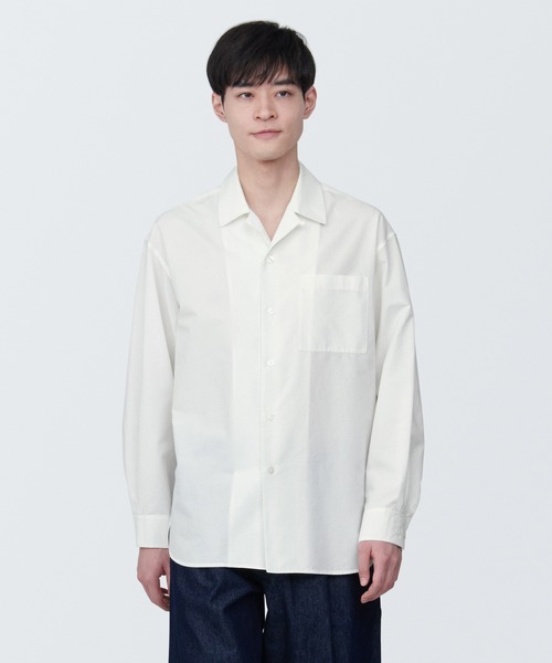 セール】紳士 和紙混ポプリンシャツ（シャツ/ブラウス）｜無印良品