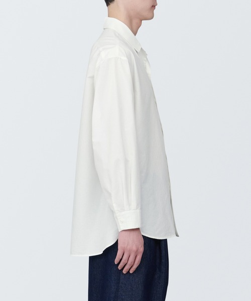 無印良品（ムジルシリョウヒン）の「紳士　和紙混ポプリンシャツ（シャツ/ブラウス・メンズ・ホワイト・S/XL/L）」の3枚目の写真