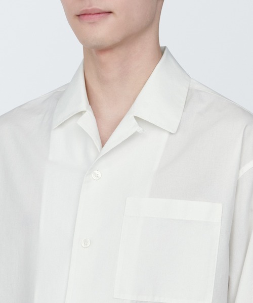 無印良品（ムジルシリョウヒン）の「紳士　和紙混ポプリンシャツ（シャツ/ブラウス・メンズ・ホワイト・S/XL/L）」の5枚目の写真