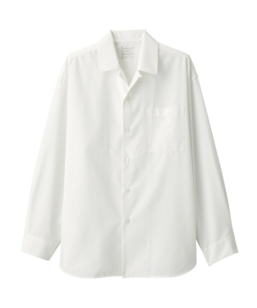 無印良品（ムジルシリョウヒン）の「紳士　和紙混ポプリンシャツ（シャツ/ブラウス・メンズ・ホワイト・S/XL/L）」の9枚目の写真