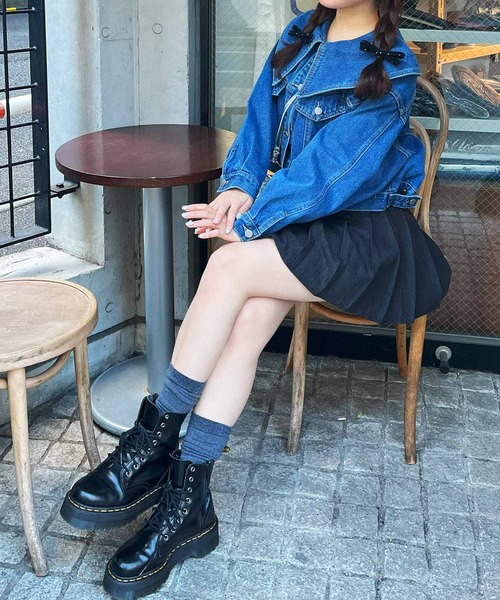 frunco（フランコ）の「ビックカラーデニムジャケット（デニムジャケット・レディース・ブルー・FREE）」の10枚目の写真