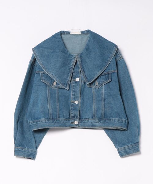 frunco（フランコ）の「ビックカラーデニムジャケット（デニムジャケット・レディース・ブルー・FREE）」の19枚目の写真