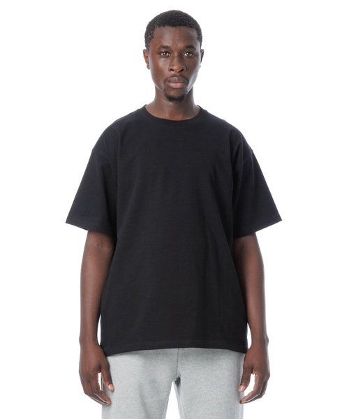 BUDO 半袖Tシャツ ベージュ×ブラック Lサイズ 9.5oz Heavy T-Shirt / ヘビーベーシック半袖Tシャツ（Tシャツ