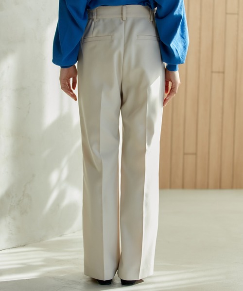 VIS(ビス)の「美HITワンタックストレートパンツ【洗える】(スラックス・レディース・ベージュ/ネイビー/グレー/グリーン・S/M)」の22枚目の写真
