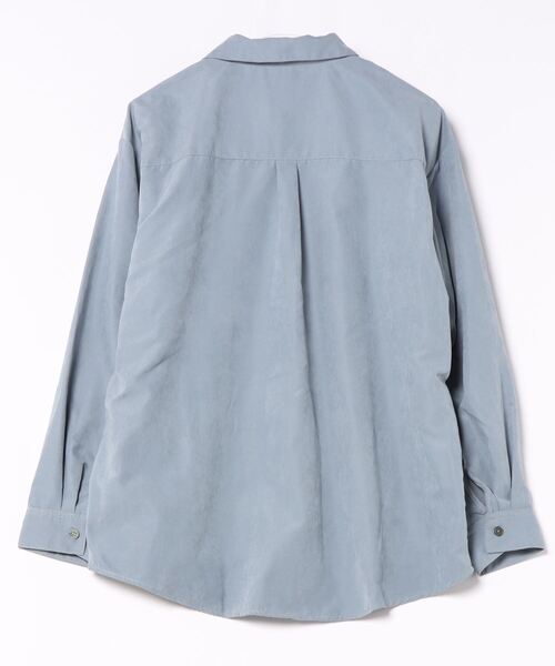 Blue Standard (ブルースタンダード)の「【BLUE STANDARD/ブルースタンダード】 フェイクスエード 無地 切り替えシャツ Tシャツ 2点セット(シャツ/ブラウス・メンズ・スミクロ/ダークブルー/ライトベージュ・MEDIUM/LARGE/X-LARGE)」の5枚目の写真
