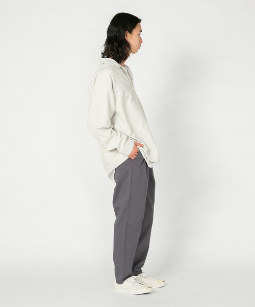 Blue Standard (ブルースタンダード)の「【BLUE STANDARD/ブルースタンダード】 フェイクスエード 無地 切り替えシャツ Tシャツ 2点セット(シャツ/ブラウス・メンズ・スミクロ/ダークブルー/ライトベージュ・MEDIUM/LARGE/X-LARGE)」の18枚目の写真