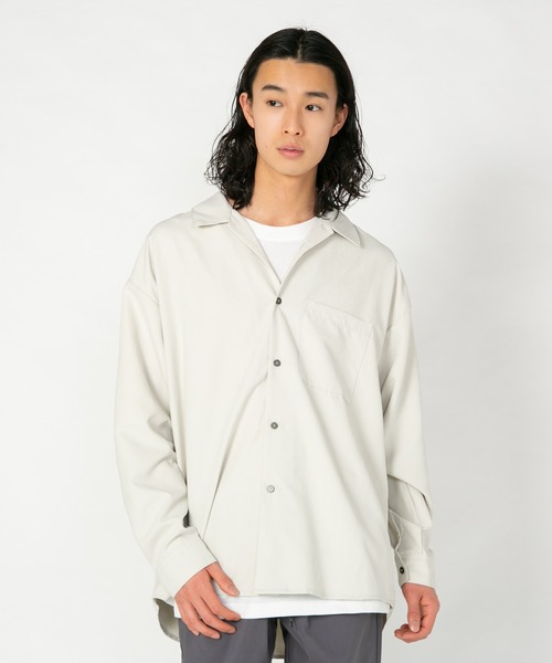 Blue Standard (ブルースタンダード)の「【BLUE STANDARD/ブルースタンダード】 フェイクスエード 無地 切り替えシャツ Tシャツ 2点セット(シャツ/ブラウス・メンズ・スミクロ/ダークブルー/ライトベージュ・MEDIUM/LARGE/X-LARGE)」の11枚目の写真