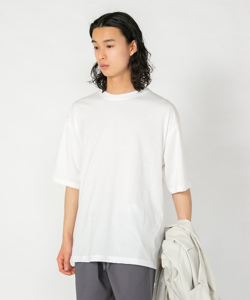 Blue Standard (ブルースタンダード)の「【BLUE STANDARD/ブルースタンダード】 フェイクスエード 無地 切り替えシャツ Tシャツ 2点セット(シャツ/ブラウス・メンズ・スミクロ/ダークブルー/ライトベージュ・MEDIUM/LARGE/X-LARGE)」の20枚目の写真