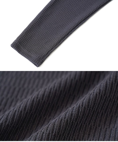 jiggys shop（ジギーズショップ）の「ジャガードニットフーディガン（カーディガン/ボレロ・メンズ・ブラック/チャコールグレー・MEDIUM/LARGE/X-LARGE）」の8枚目の写真