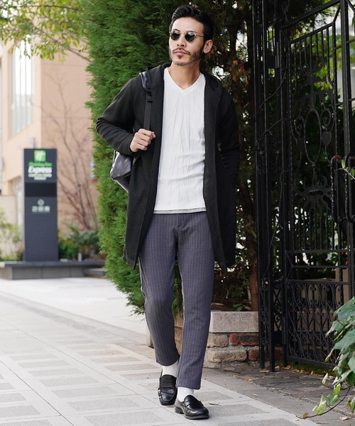 jiggys shop（ジギーズショップ）の「ジャガードニットフーディガン（カーディガン/ボレロ・メンズ・ブラック/チャコールグレー・MEDIUM/LARGE/X-LARGE）」の10枚目の写真