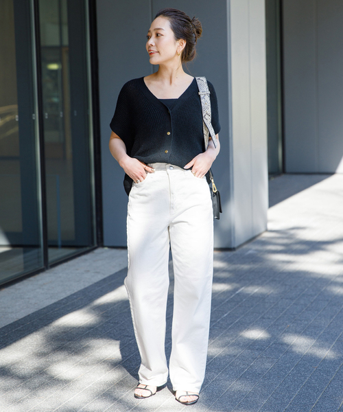 Lee（リー）の「【LEE/リー】STANDARD WARDROBE ストレートパンツ（デニムパンツ・レディース・ホワイト/サックスブルー/ブルー系その他・SMALL/MEDIUM/X-SMALL）」の4枚目の写真