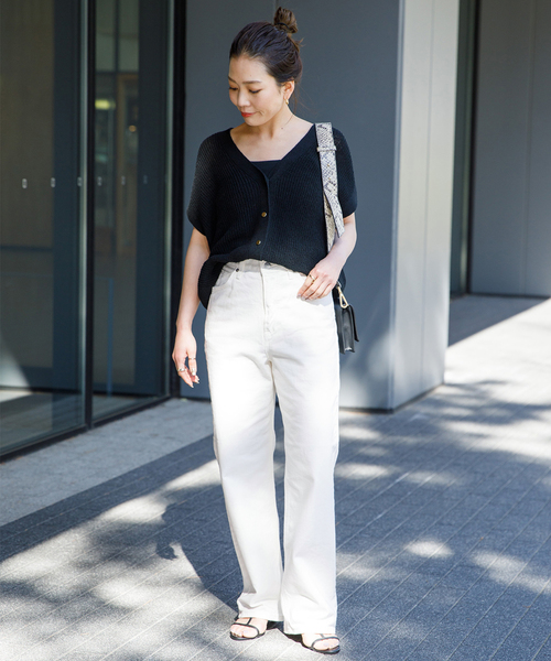 Lee（リー）の「【LEE/リー】STANDARD WARDROBE ストレートパンツ（デニムパンツ・レディース・ホワイト/サックスブルー/ブルー系その他・SMALL/MEDIUM/X-SMALL）」の5枚目の写真