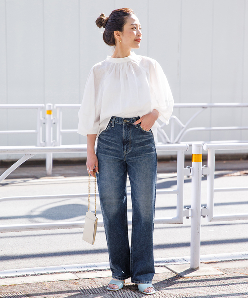 Lee（リー）の「【LEE/リー】STANDARD WARDROBE ストレートパンツ（デニムパンツ・レディース・ホワイト/サックスブルー/ブルー系その他・SMALL/MEDIUM/X-SMALL）」の13枚目の写真