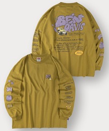 BEN DAVIS（ベンデイビス）の「【BENDAVIS／ベンデイビス】BEN SMOKE＆SCRIPT L/S/アームプリント/バックプリント/ビッグシルエット（Tシャツ/カットソー）」