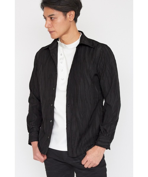 TORNADO MART（トルネードマート）の「TORNADO MART∴フクレストリームJQシャツ（シャツ/ブラウス・メンズ・ホワイト/ブラック・M/LL/L）」の2枚目の写真