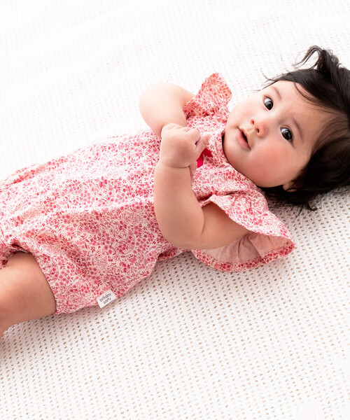 birthday party(バースデイパーティー)の「【お揃い】天竺ペイズリー花プリントボディミニ(70~80cm)(ロンパース・キッズ・ピンク系その他/グリーン系その他・80cm/70cm)」の7枚目の写真