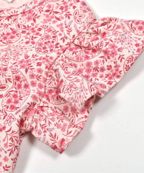 birthday party(バースデイパーティー)の「【お揃い】天竺ペイズリー花プリントボディミニ(70~80cm)(ロンパース・キッズ・ピンク系その他/グリーン系その他・80cm/70cm)」の13枚目の写真