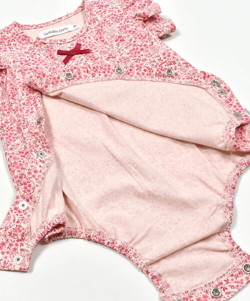 birthday party(バースデイパーティー)の「【お揃い】天竺ペイズリー花プリントボディミニ(70~80cm)(ロンパース・キッズ・ピンク系その他/グリーン系その他・80cm/70cm)」の15枚目の写真