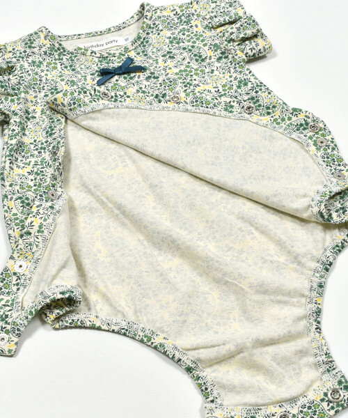 birthday party(バースデイパーティー)の「【お揃い】天竺ペイズリー花プリントボディミニ(70~80cm)(ロンパース・キッズ・ピンク系その他/グリーン系その他・80cm/70cm)」の6枚目の写真