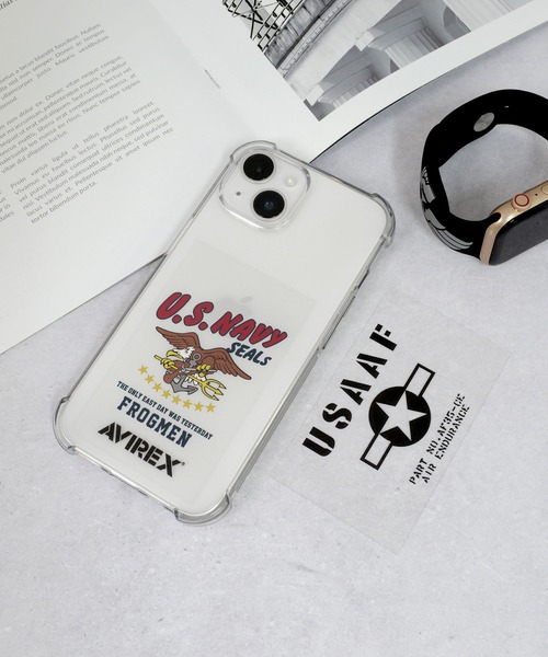iPhone15 iPhone14 iPhone13 アヴィレックス [耐衝撃クリアケース