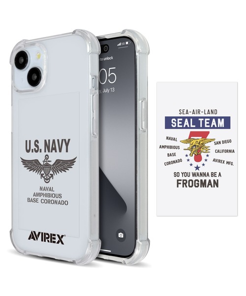 iPhone15 iPhone14 iPhone13 アヴィレックス [耐衝撃クリアケース